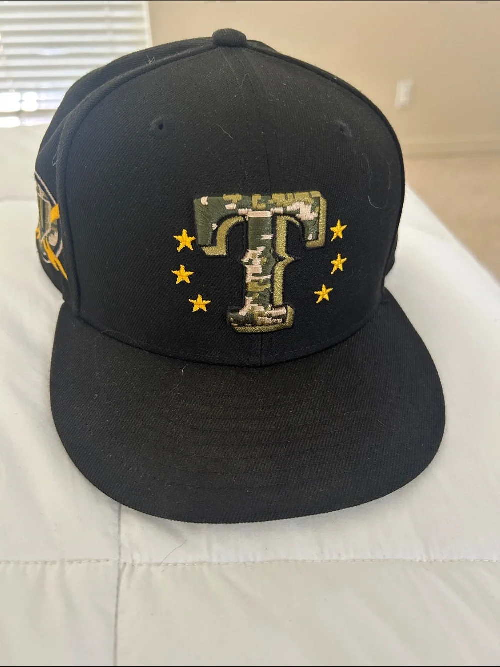 Texas Rangers military salute hat